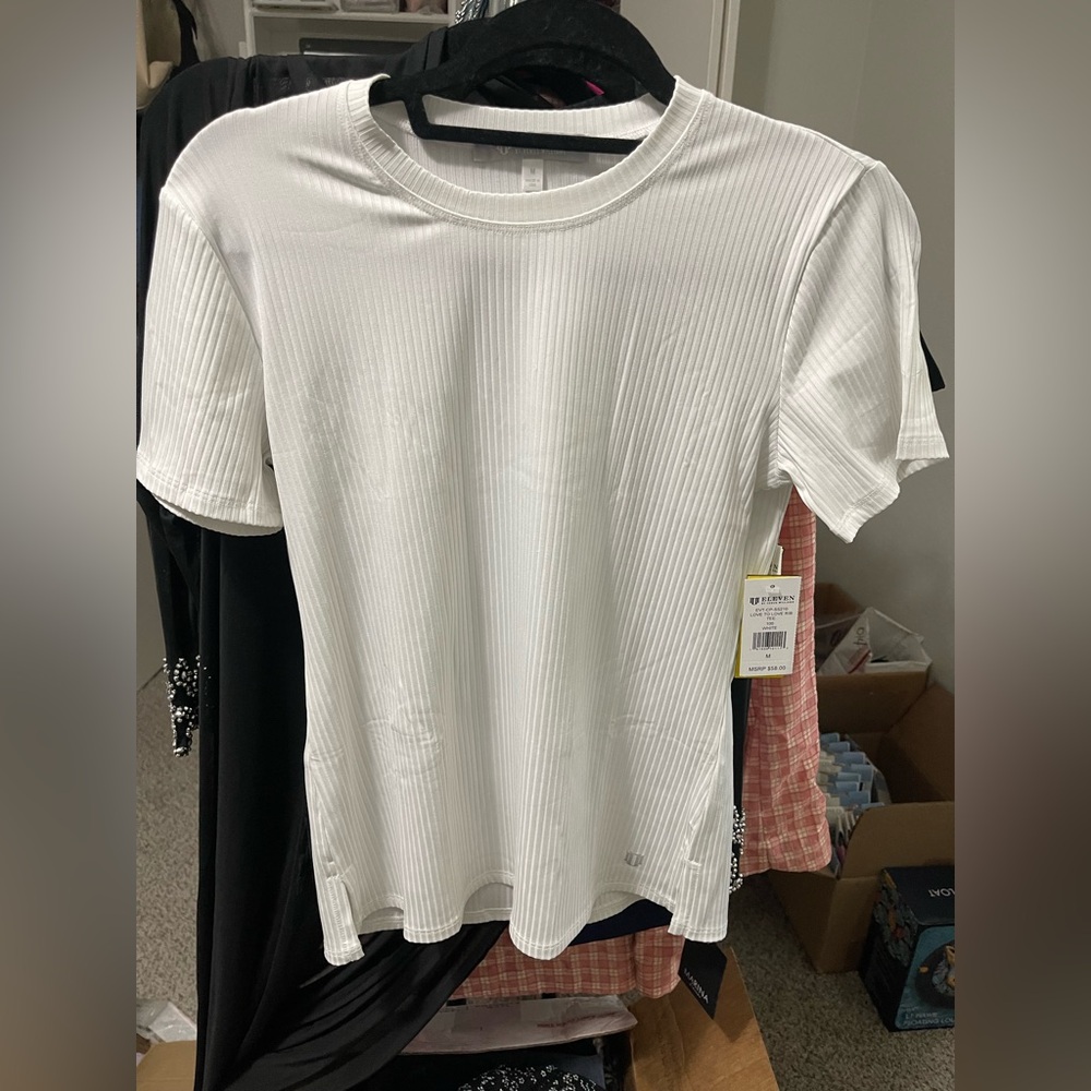 EleVen by Venus Williams White Short Sleeve Tee